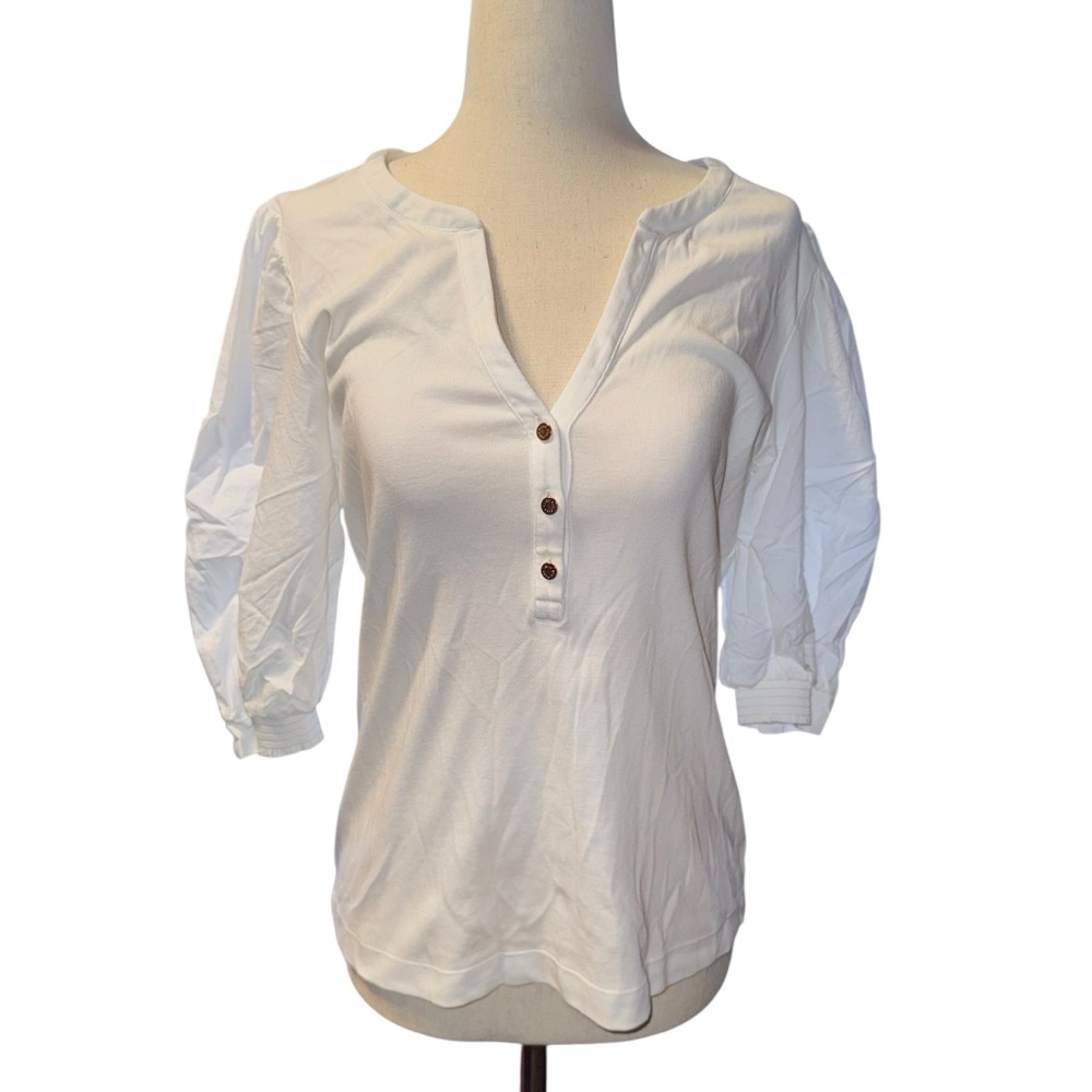 LILLY PULITZER Robson Knit Top Shirt Resort White Size Medium - Picture 4 of 16